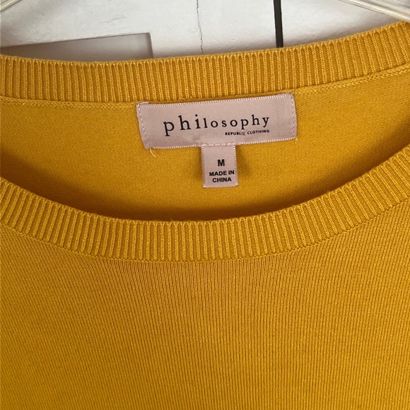 Philosophy mustard yellow sweater M - Picture 4 of 5